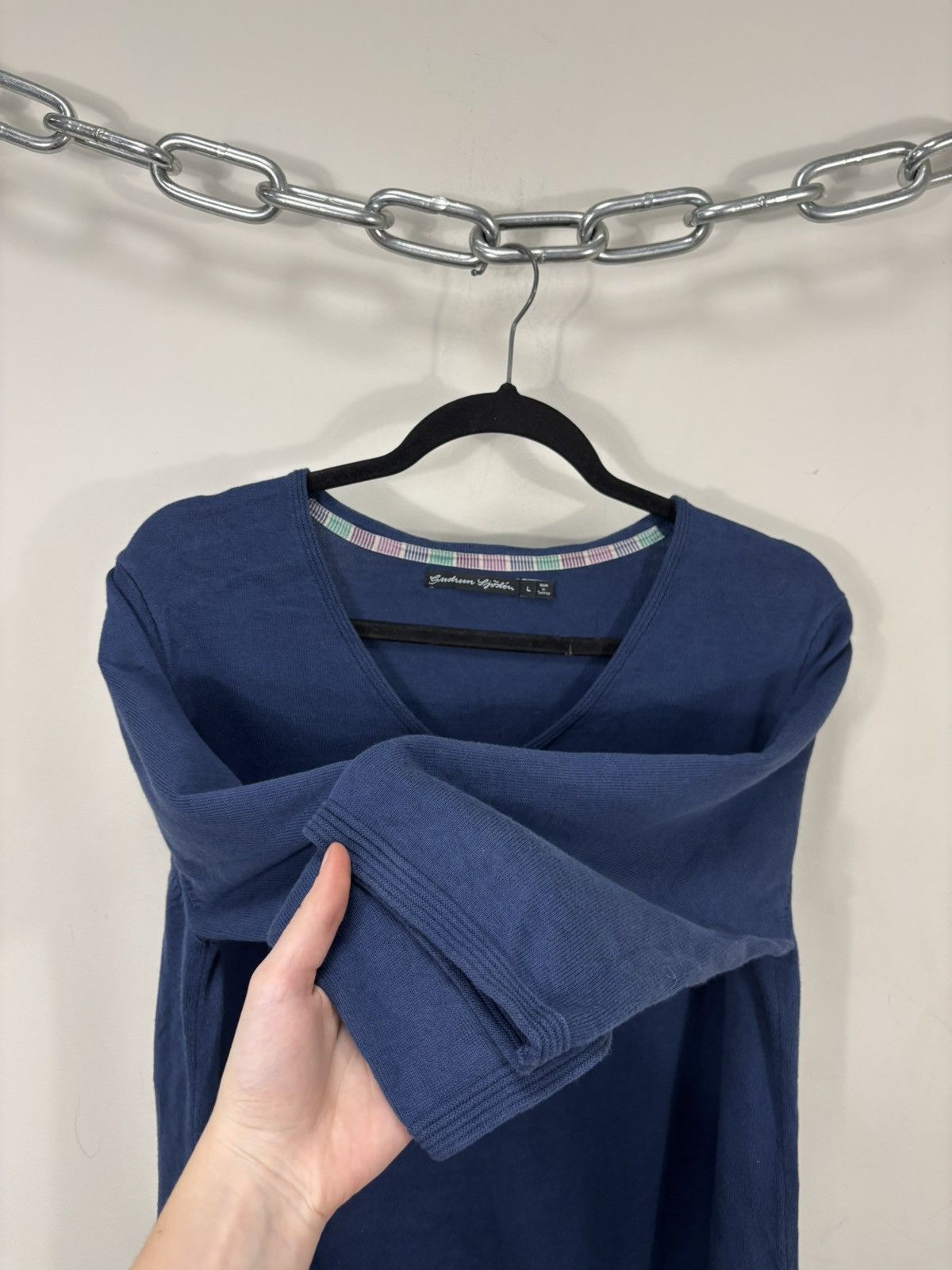 Gudrun Sjoden Gudrun Sjoden Women’s Blue Relaxed Pockets Long Sleeve Dress Size L / US 10 / IT 46 - 6 Thumbnail