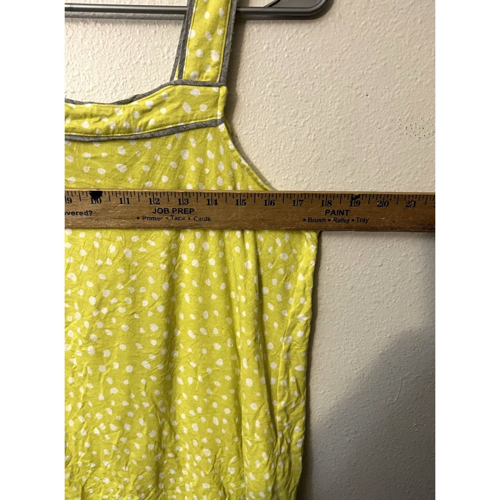 Vintage Simply Vera by Vera Wang Tank Green Yellow Polka Dot Sleeveless Large Size L / US 10 / IT 46 - 7 Thumbnail