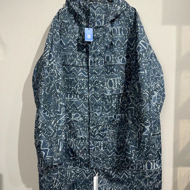 Dior Dior Men's Cotton Blend Navy Coat 0089 Size US M / EU 48-50 / 2 - 1 Thumbnail