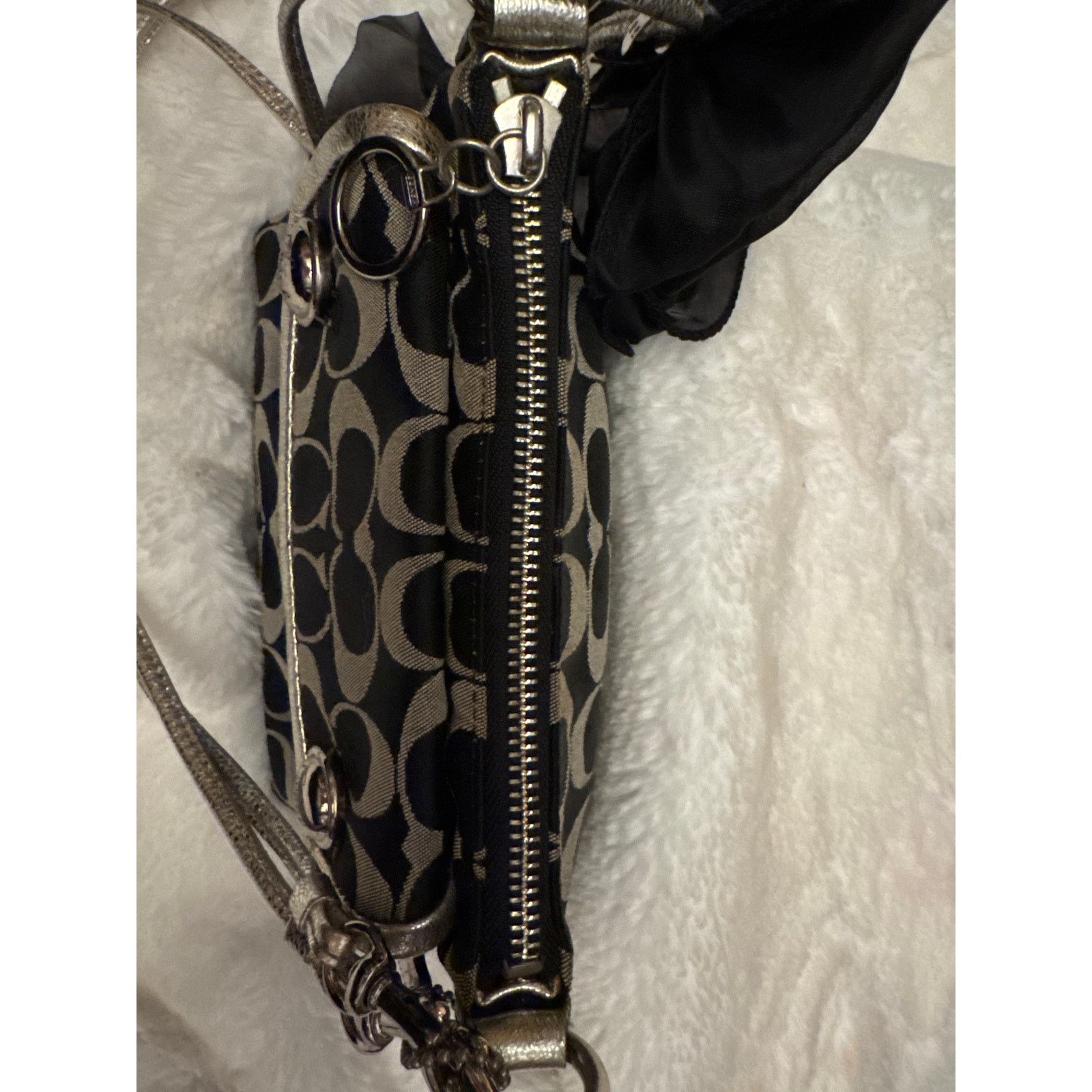 Coach Coach Poppy Crossbody Black / Gray Silver Metallic Size ONE SIZE - 8 Thumbnail
