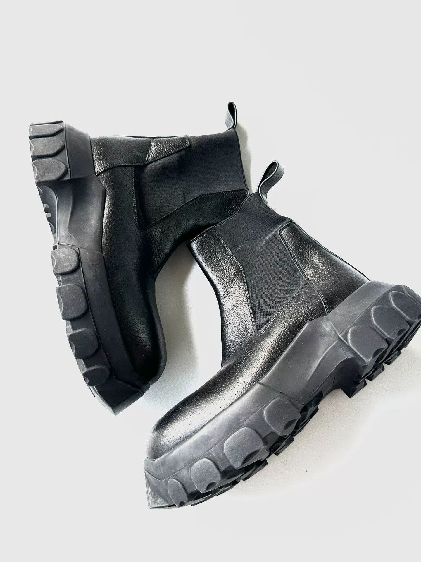 Rick Owens RICK OWENS FW24 PORTERVILLE LUNAR MEGA TRACTOR BOOTS SZ
