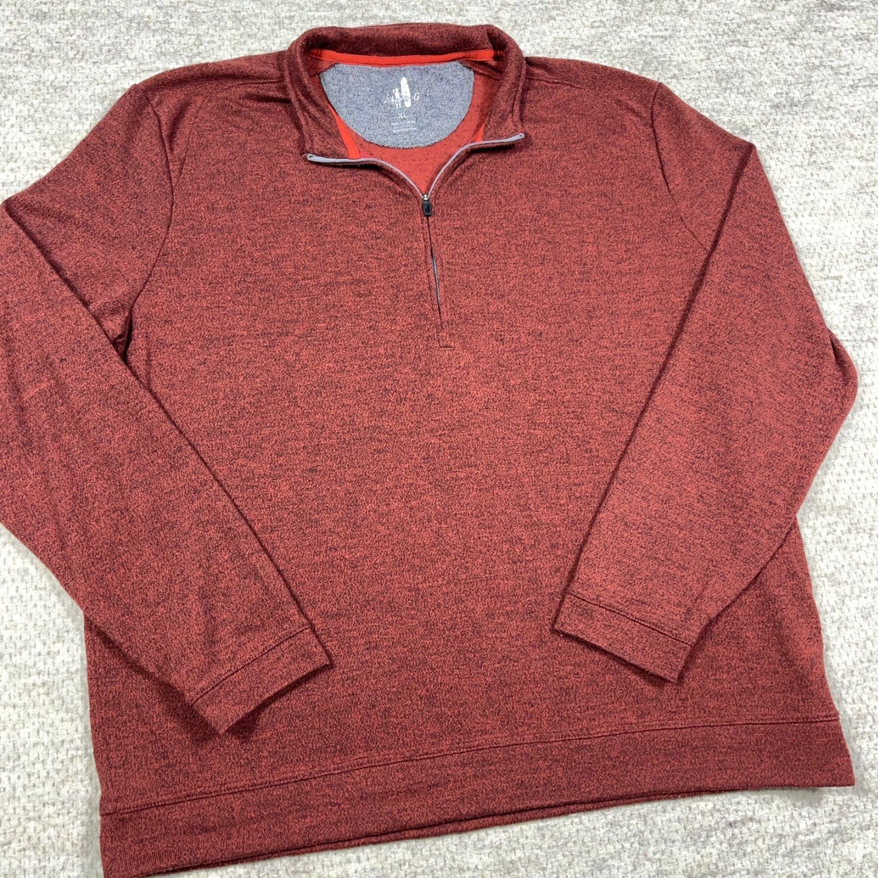 johnnie-O Johnnie-O Sweater Men XL Orange Pullover Quarter Zip Performance Wicking Adult Size US XL / EU 56 / 4 - 4 Thumbnail