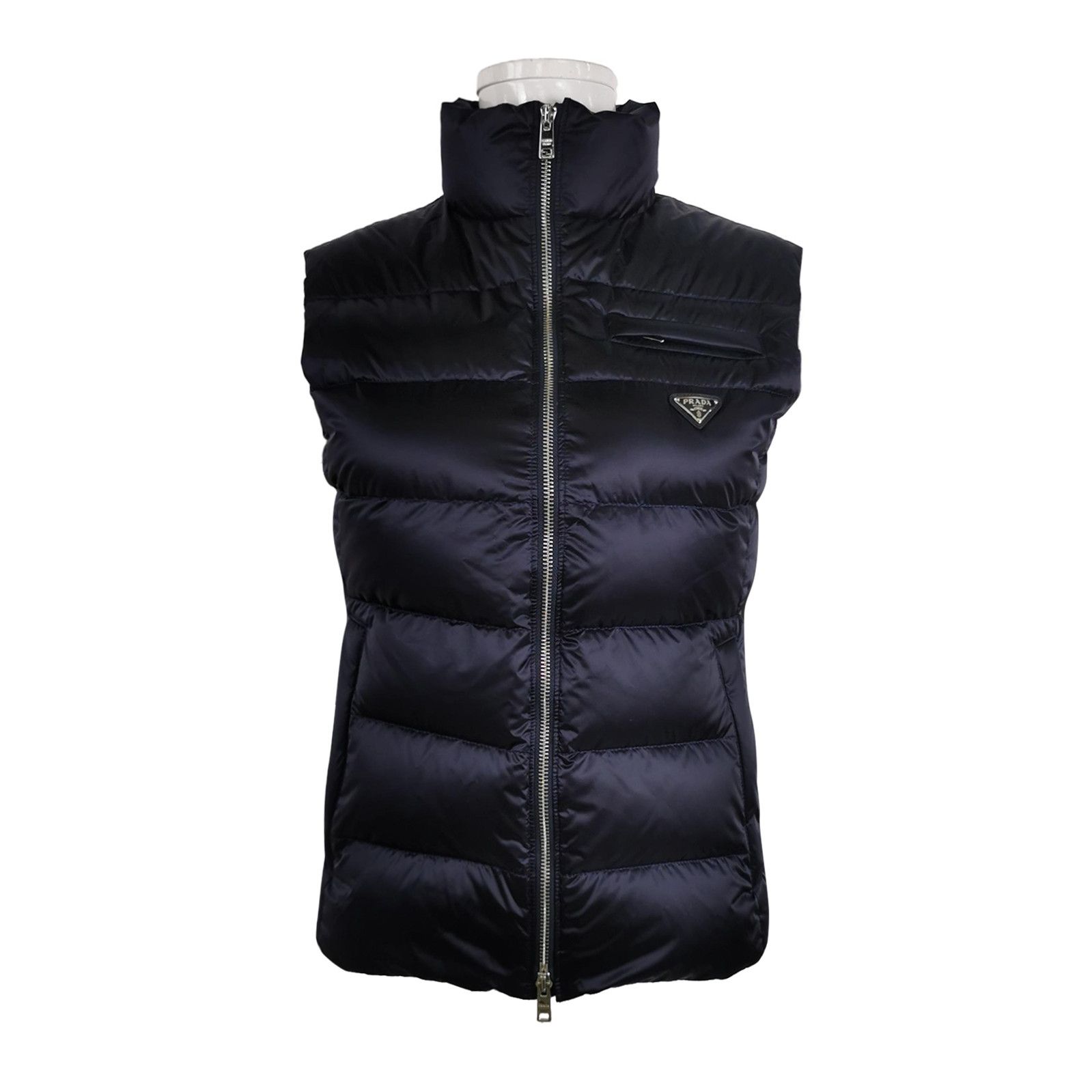 Prada Prada Classic Zipper Padded Vest with Logo - dmc Size M / US 6-8 / IT 42-44 - 1 Thumbnail