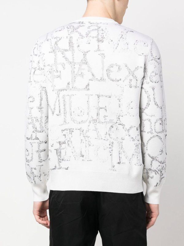 Alexander McQueen o1y1024 Sweater In White Size US M / EU 48-50 / 2 - 4 Thumbnail