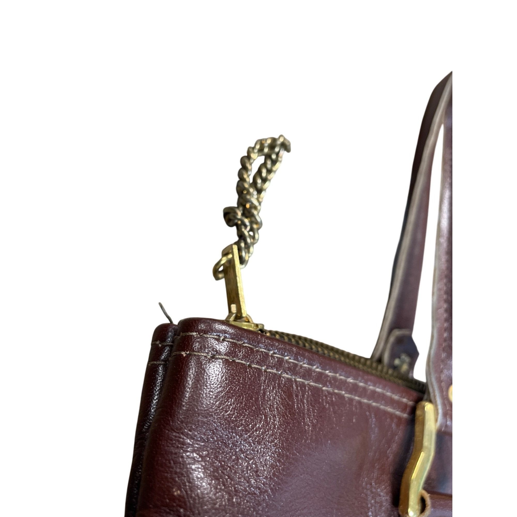 Other Moiseff Original BLS womans brown leather shoulder handbag M Size ONE SIZE - 4 Thumbnail
