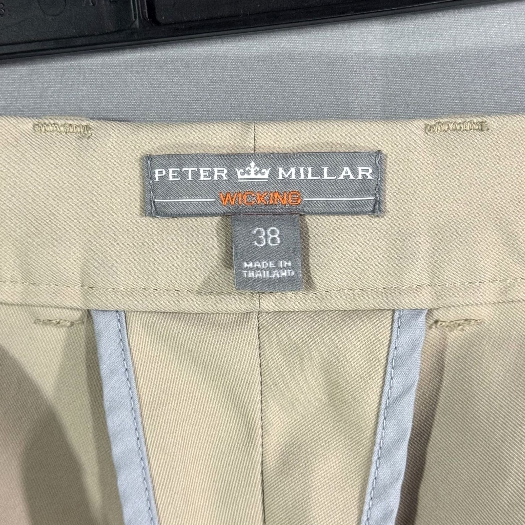 Peter Millar Peter Millar Shorts Mens 38 Golf Performance Wicking Polyester Casual Summer Sidewelt Pockets Beige Size US 38 / EU 54 - 4 Thumbnail