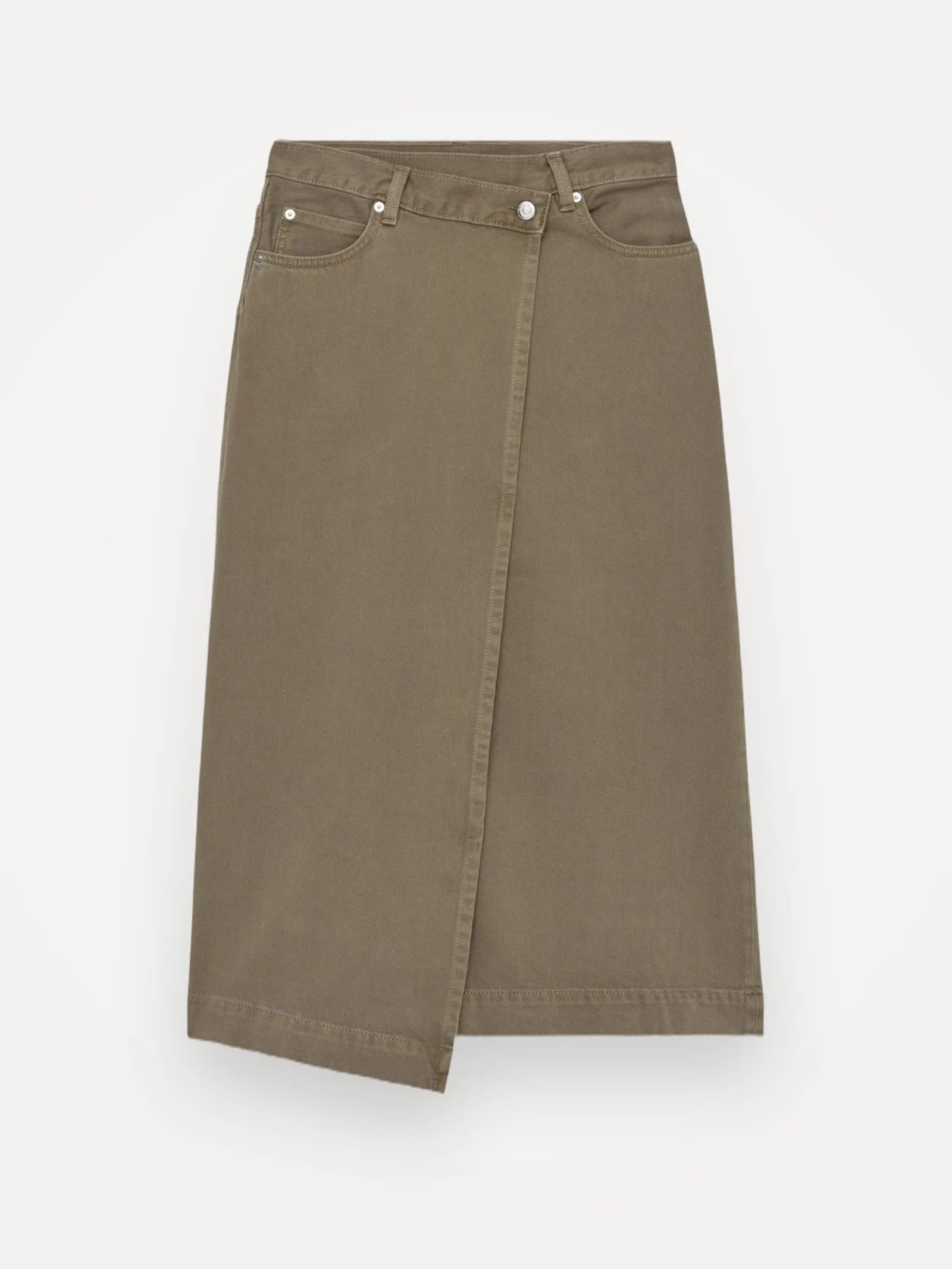 Arket Omlott Denimkjol 1243921003 Skirt in Green, Women's (Size 30)