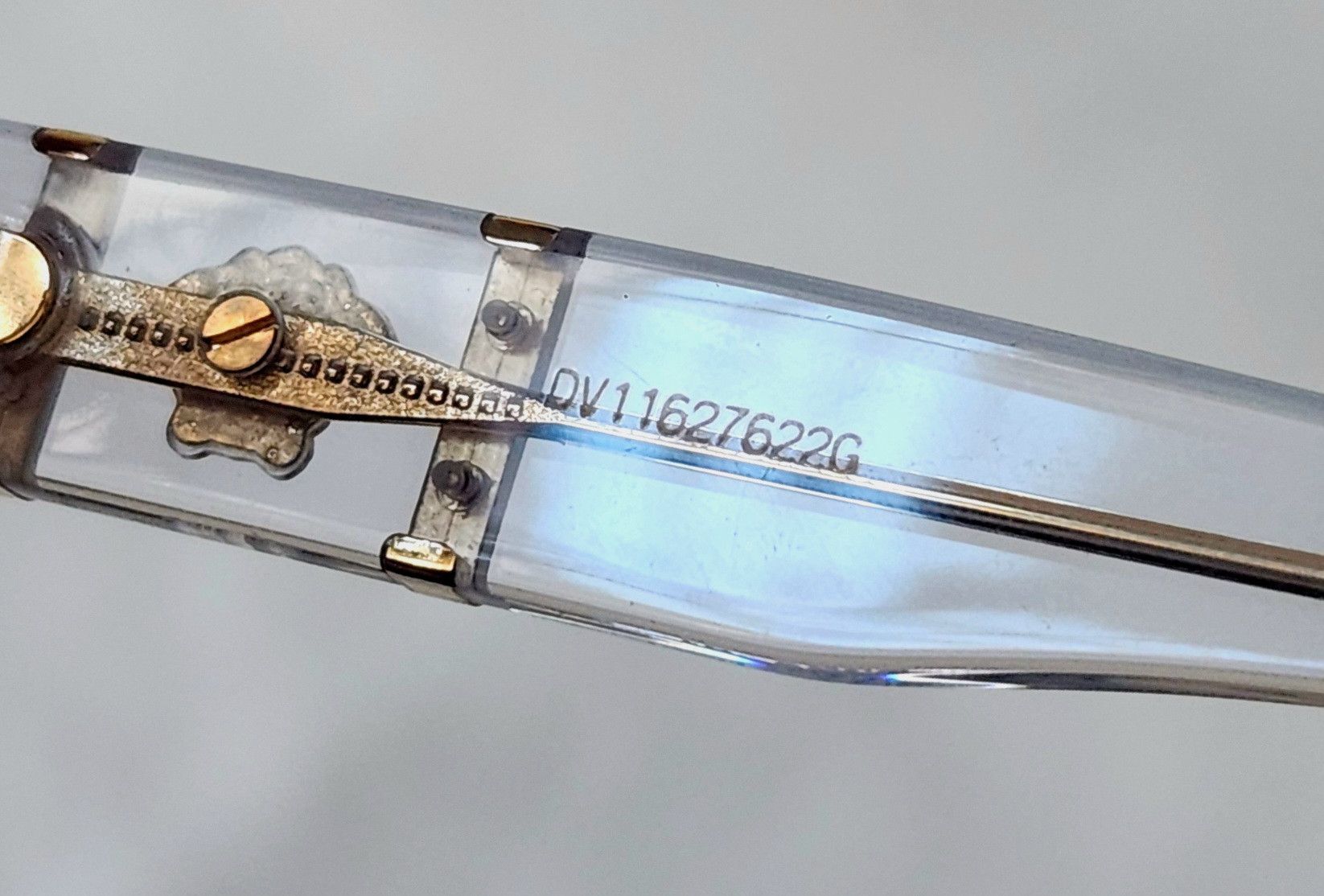 Versace Versace 3351D 148 Crystal Clear Oval Eyeglasses *No lens* Size ONE SIZE - 9 Thumbnail