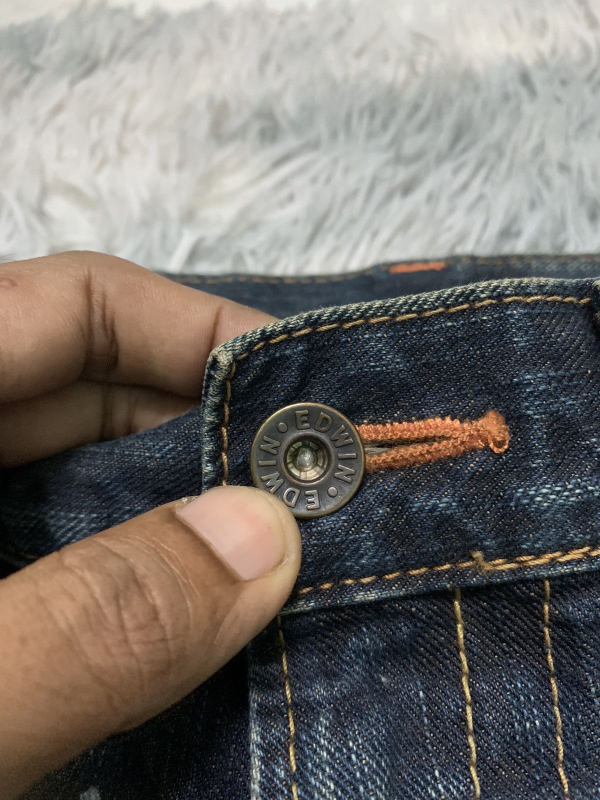 Edwin × Japanese Brand × Vintage RARE EDWIN XV-S BUCKLE BACK DISTRESSED DENIM RARE DESIGN Size US 34 / EU 50 - 5 Thumbnail