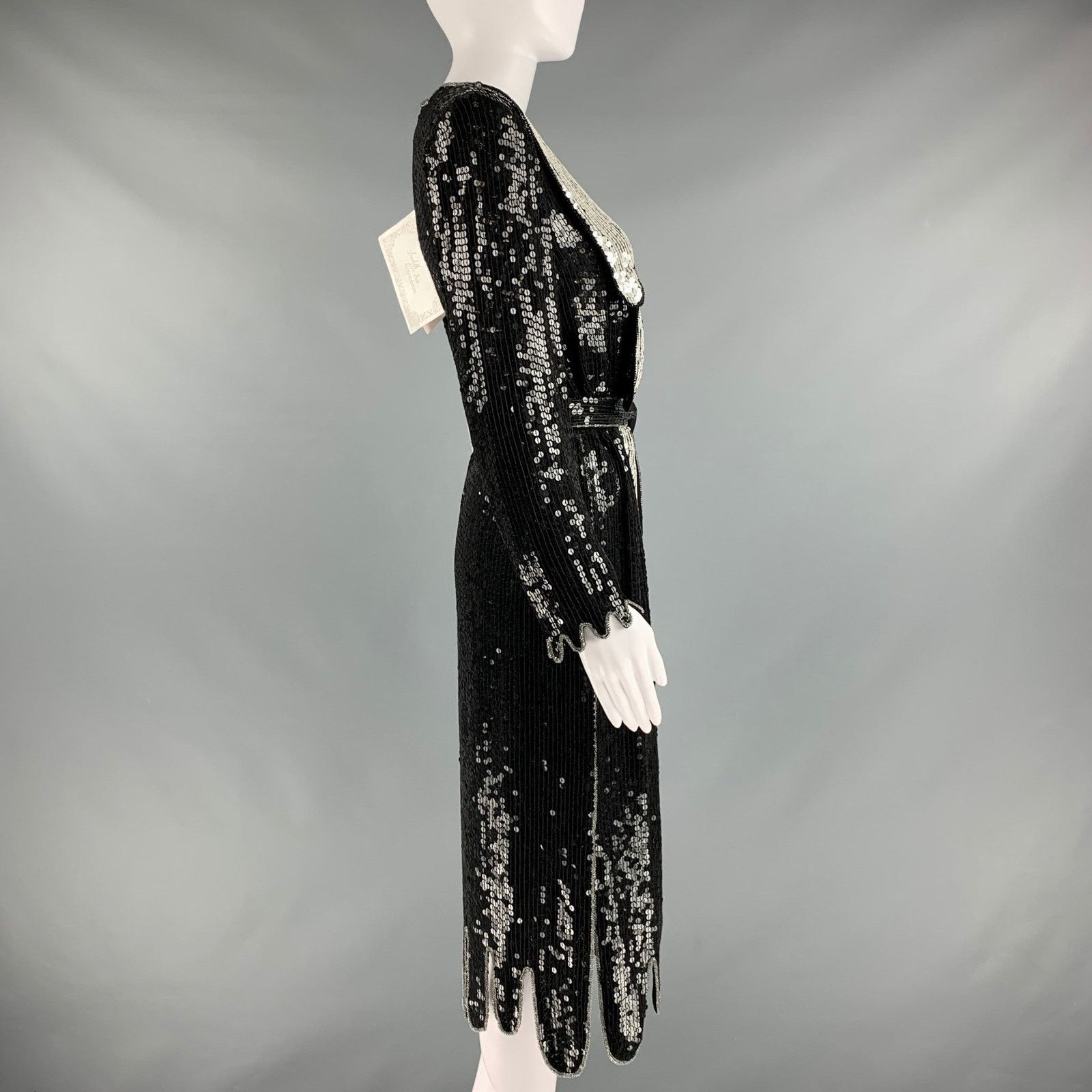 Other Size S Black Silver Sequined Shift Dress Size S / US 4 / IT 40 - 2 Thumbnail
