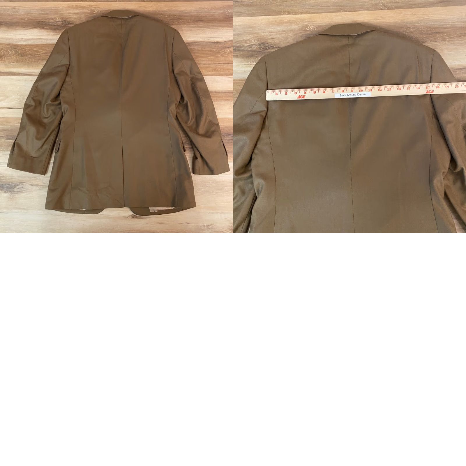 Vintage Jos A Bank Blazer Mens 38R Brown Wool Cashmere Tweed Sport Coat Jacket Blazer Button Size 38R - 9 Thumbnail