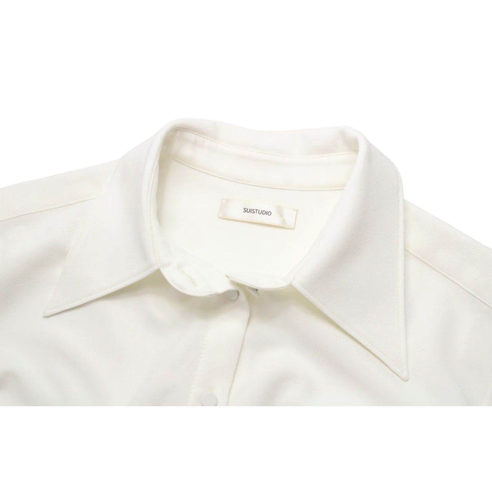 Vintage SUISTUDIO Alec Shirt Womens UK 10 Button-Up Spread Collar White Suitsupply Size L / US 10 / IT 46 - 4 Thumbnail