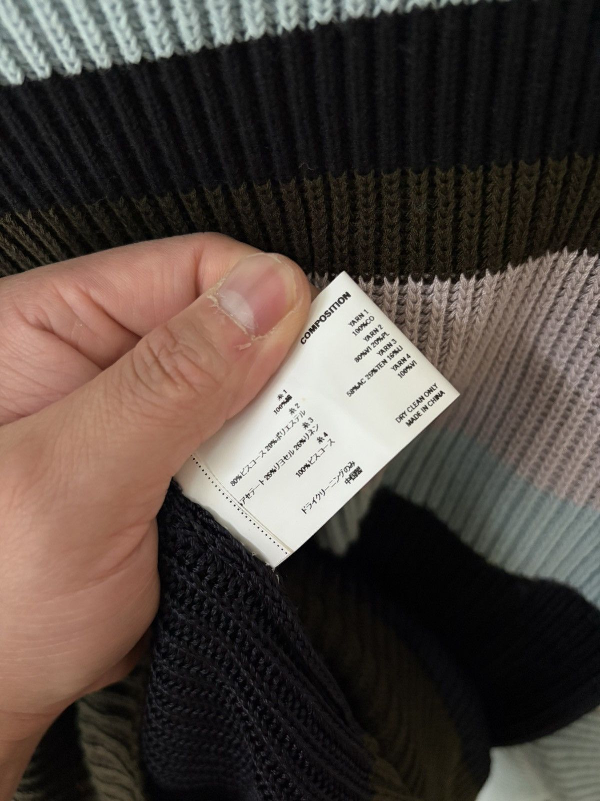 Kiko Kostadinov Kiko Kostadinov Men's Essick Stripe Long Sleeve Sweater Size US M / EU 48-50 / 2 - 6 Thumbnail