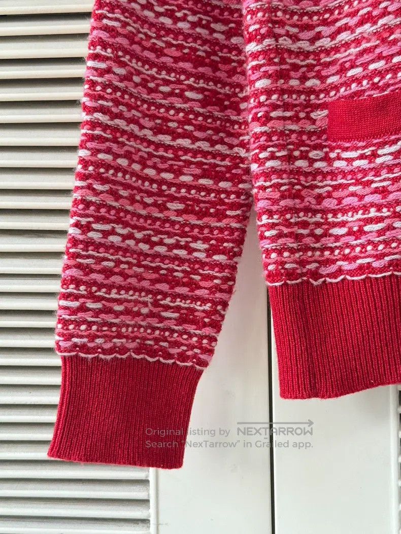 Chanel Chanel Red wool blend cardigan coat Size XS / US 0-2 / IT 36-38 - 5 Thumbnail