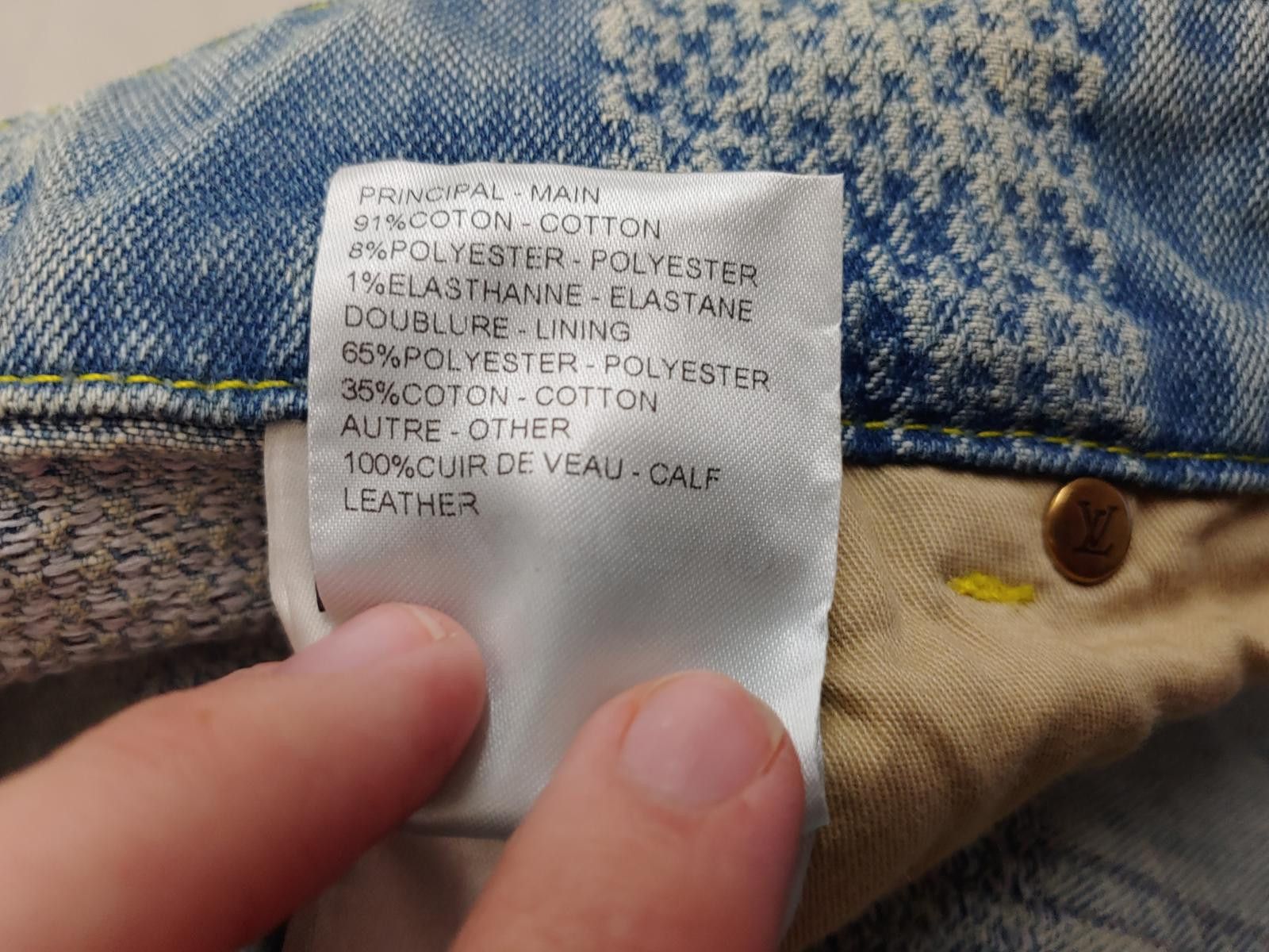 Louis Vuitton Louis Vuitton 3D Damier Denim Skate Pants in Medium Wash Size US 36 / EU 52 - 7 Thumbnail
