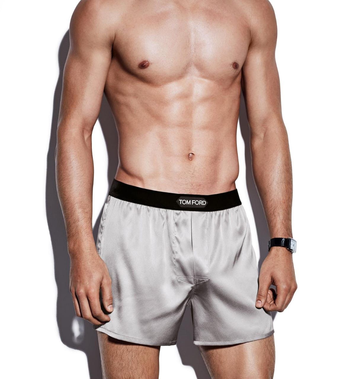 Tom Ford oc11z1025 Size: L / Midway Boxers in Light Grey Size ONE SIZE - 2 Thumbnail