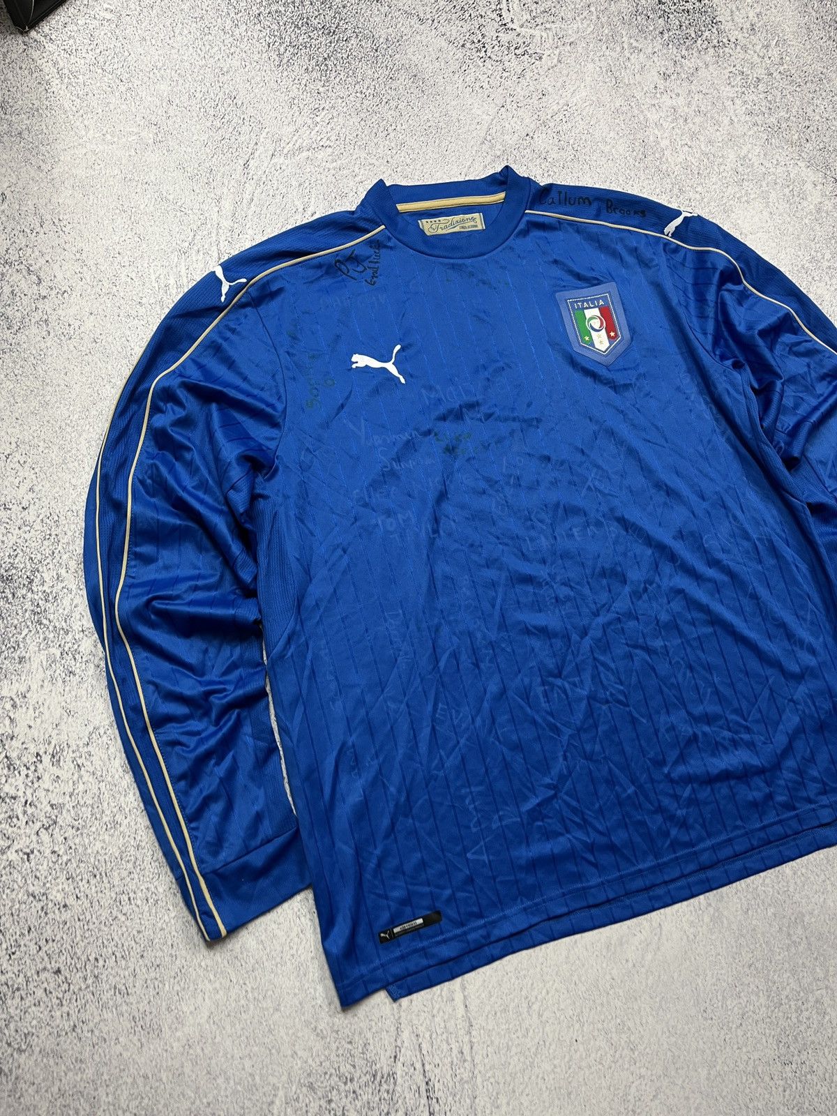 Puma Puma Italy 2016/17 Soccer Jersey Longsleeve Blokecore Shirt Size US XXL / EU 58 / 5 - 4 Thumbnail