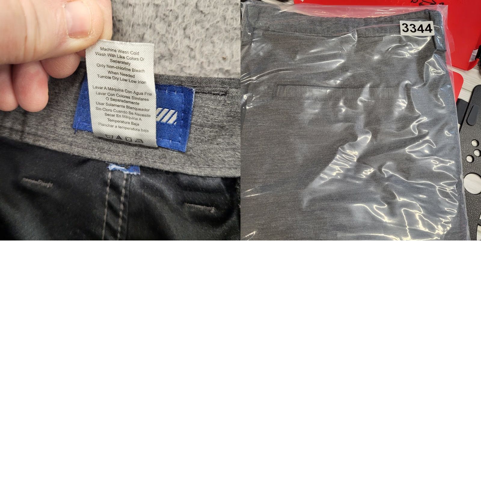 Vintage RGSTR Shorts Men 36 Performance Flat Front Golf Heather Gray Wicking Relaxed Fit Casual Outdoor Sports Pocket Zipper Button Embroidered Size US 36 / EU 52 - 8 Thumbnail