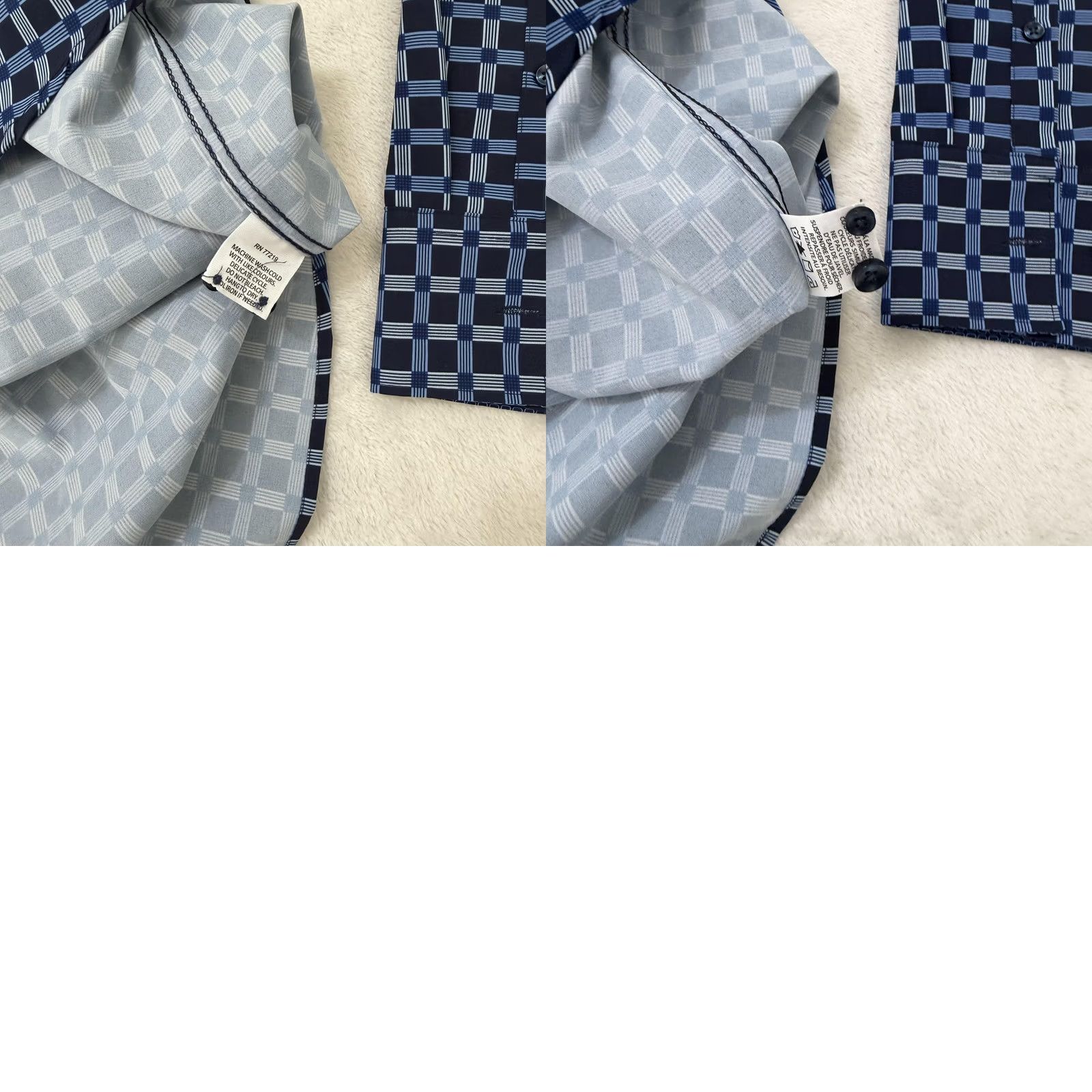 Vintage Michael Strahan Shirt Mens Small Blue Check Stretch Button Up Non Iron Shirt Size US S / EU 44-46 / 1 - 10 Thumbnail