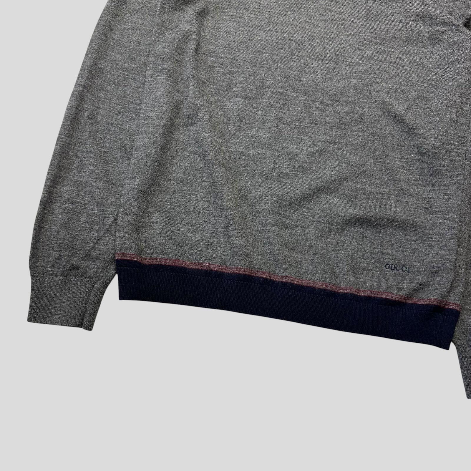 Gucci Gucci by Tom Ford 00’s Embroidered Logo Light Wool Knit - S Size US S / EU 44-46 / 1 - 4 Thumbnail