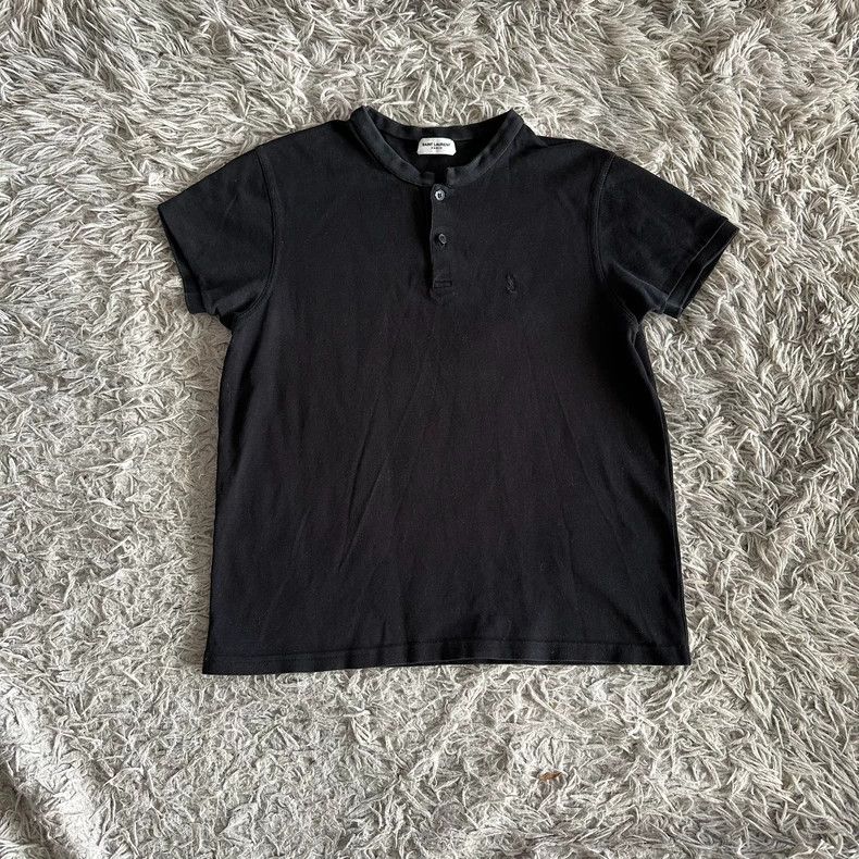 Saint Laurent Paris Saint Laurent Paris Embroidered polo neck short sleeve t-s Size US M / EU 48-50 / 2 - 2 Thumbnail