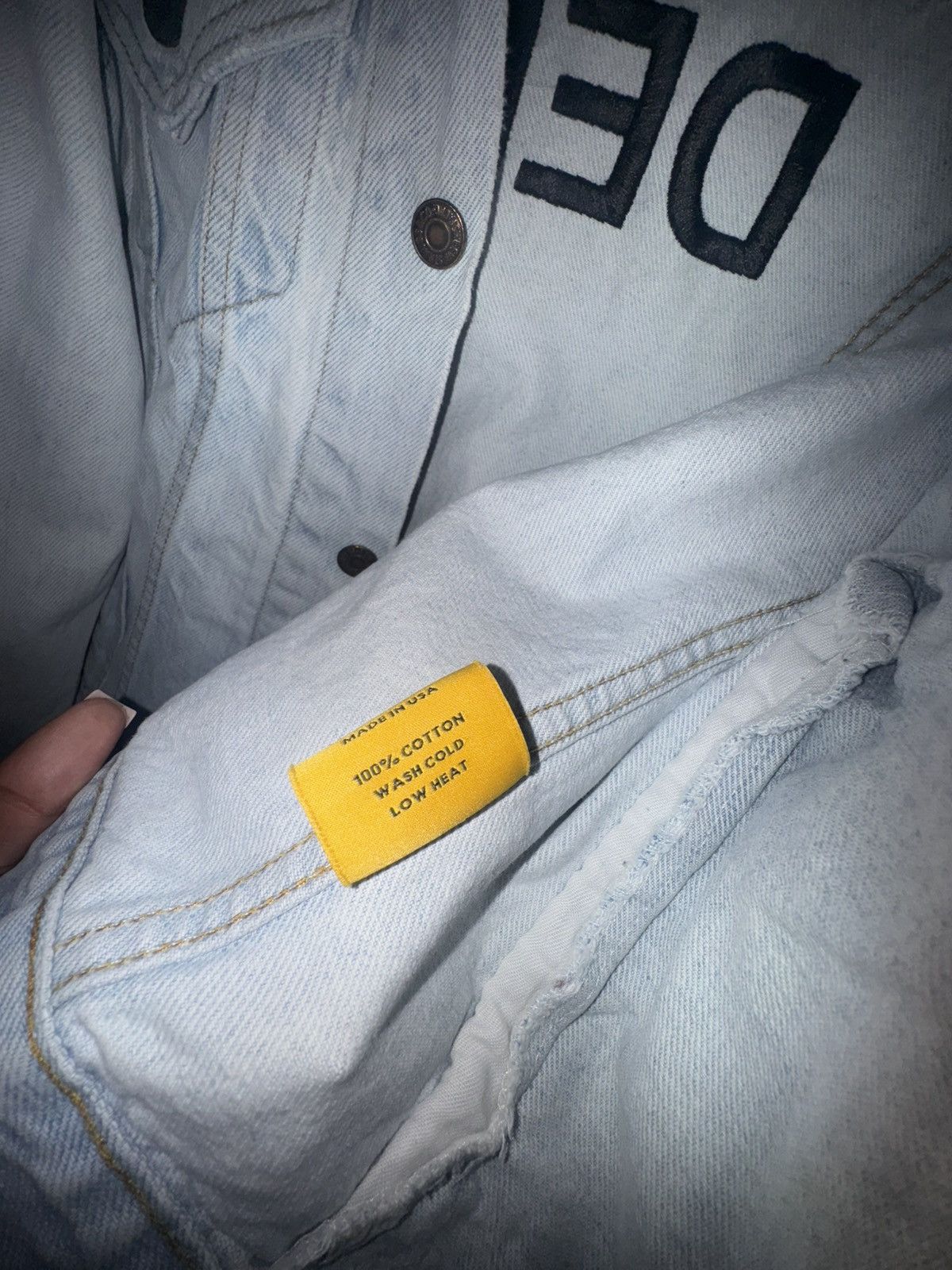 Gallery Dept. Gallery Dept Logo Print Denim Jacket – XS Size US XS / EU 42 / 0 - 7 Thumbnail