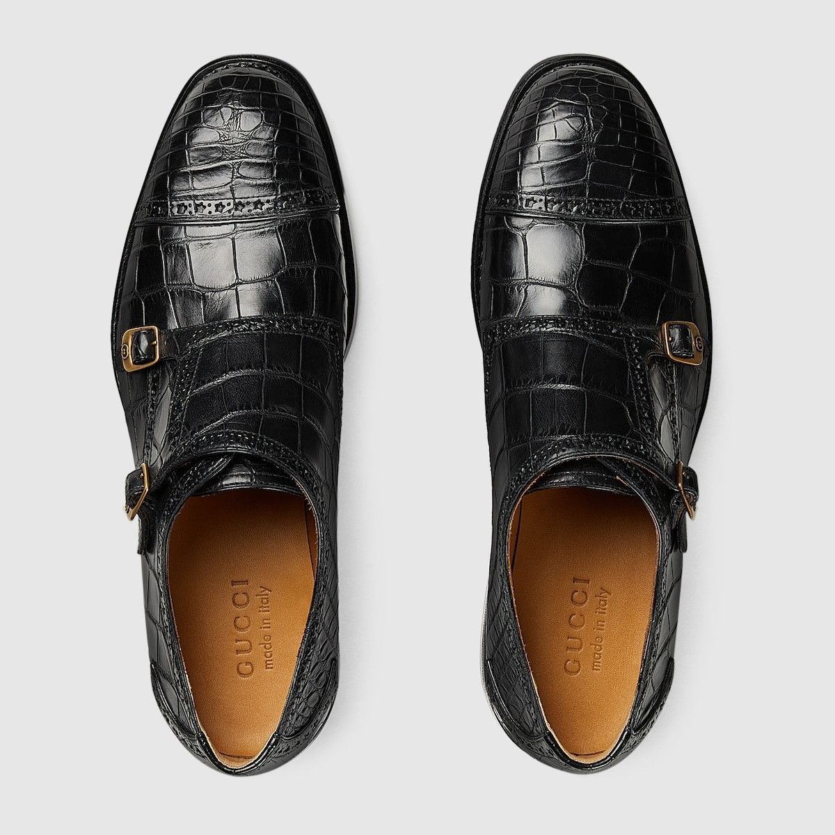 o1s1wg110225 Men's Monk Strap Shoes in Black