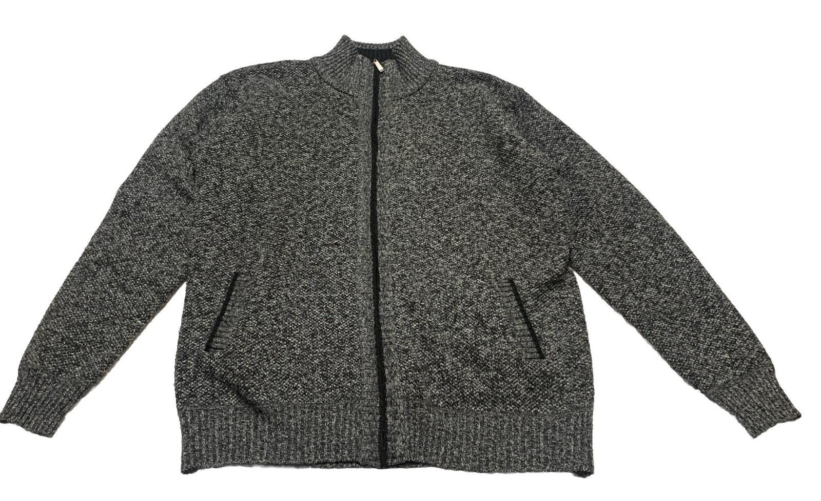 Other Alberto Cardinali Men's Cardigan XL Black Gray Zip Fleece Size US XL / EU 56 / 4 - 3 Thumbnail