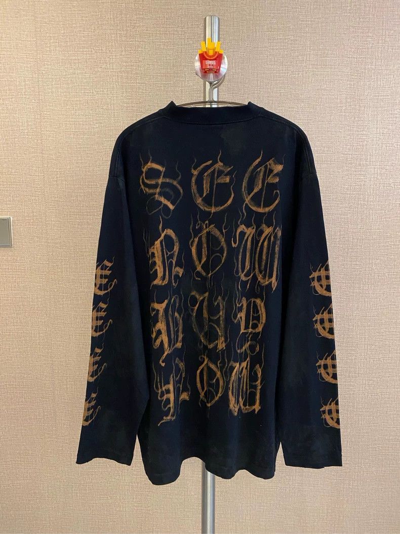 Balenciaga Balenciaga Mud dyed Sanskrit long sleeves made of old styl Size US S / EU 44-46 / 1 - 2 Thumbnail