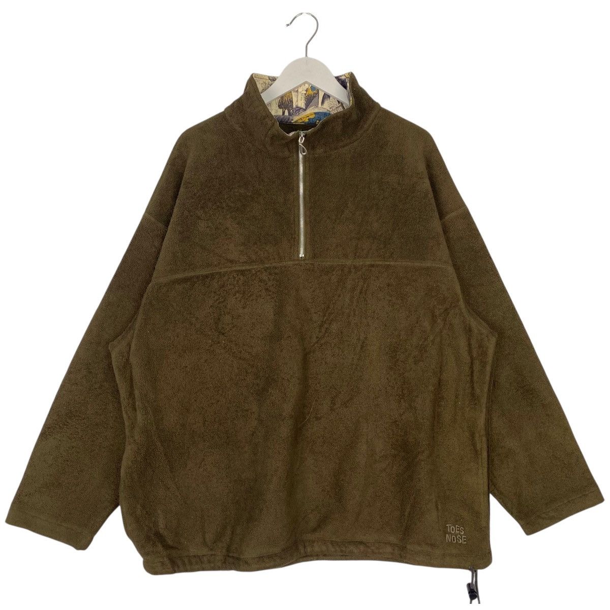 Vintage Toes On The Nose Fleece Full Zip Hoodie Brown Size L