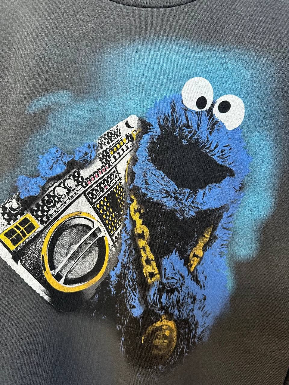 Vintage Sesame Street Cookie Monster Sweatshirt 2012 Jumper Size US L / EU 52-54 / 3 - 10 Thumbnail