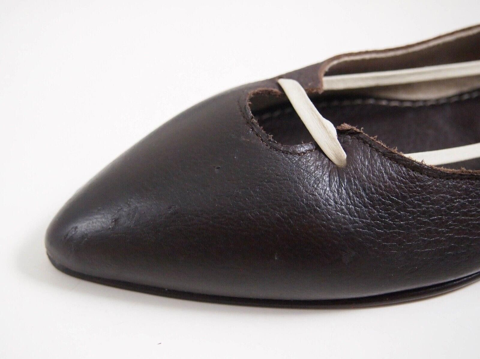 Marni Marni Ballet Flats Brown Leather Womens Size EU 37 US 7 Size US 7 / IT 37 - 3 Thumbnail