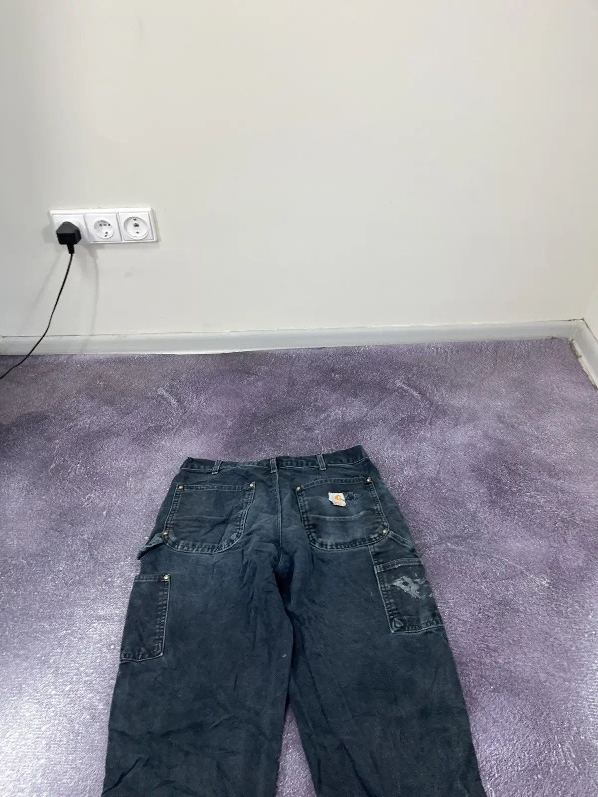 Carhartt Vintage 90s Carhartt Double Knee Faded Work Baggy Pants Size US 33 - 14 Thumbnail
