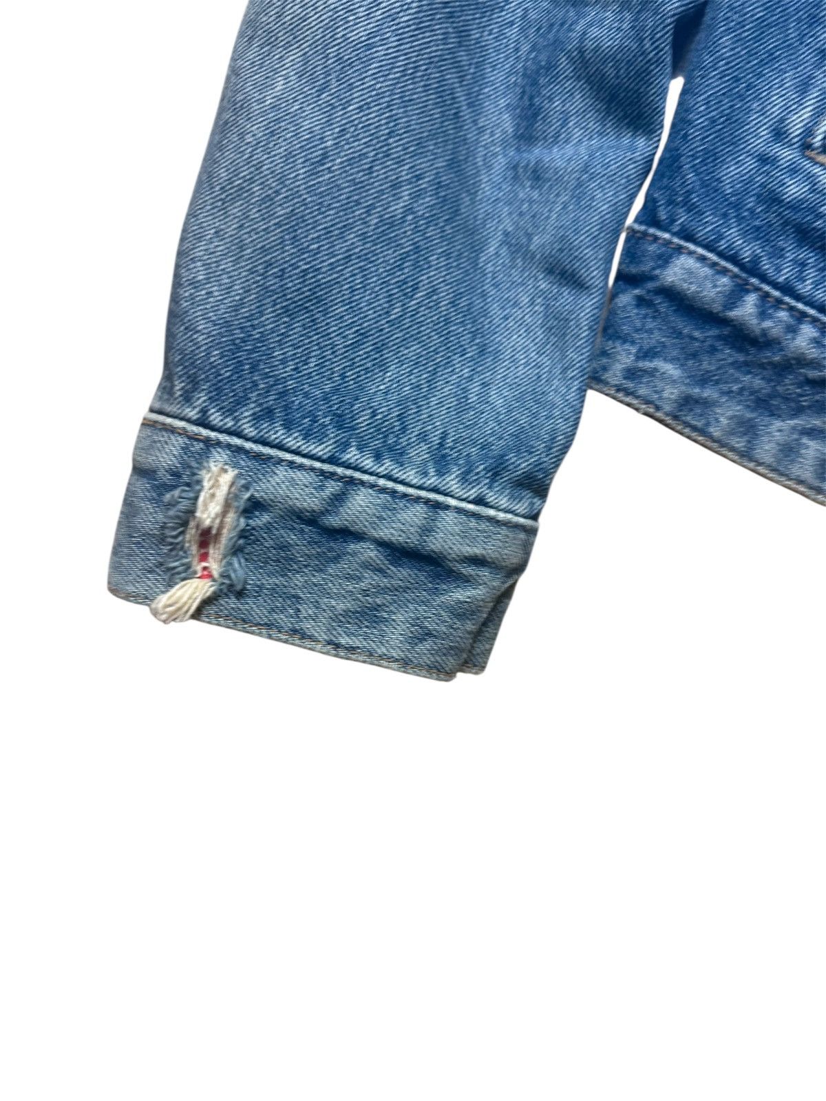 Saint Laurent Paris F/W19 Bandana Distressed Denim Jacket by Anthony Vaccarello Size US L / EU 52-54 / 3 - 6 Thumbnail