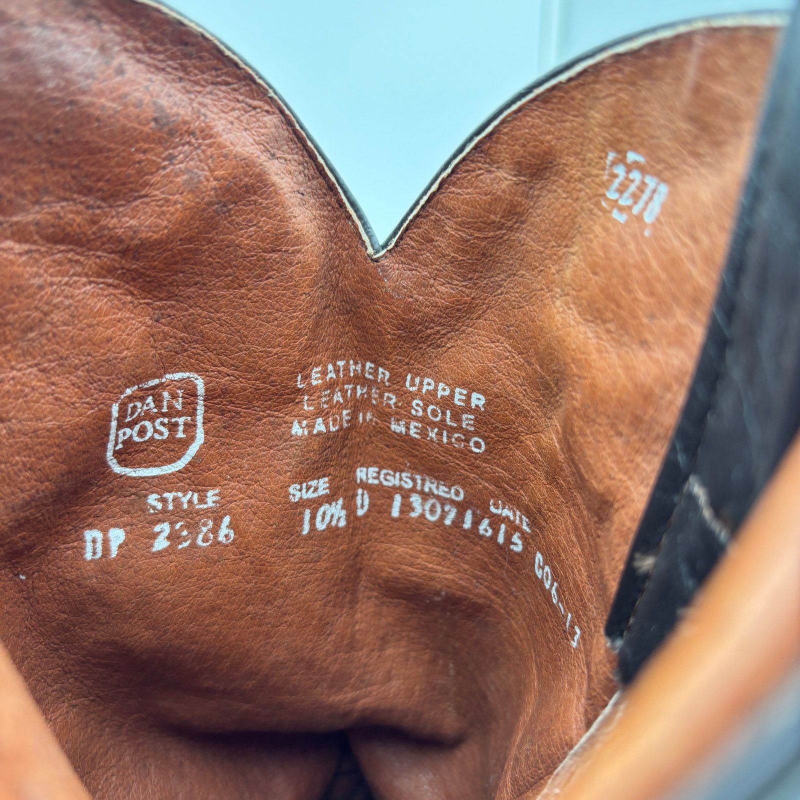 Dan Post DanPost Birmingham Caiman Leather Boots 10.5D Cowboy Western Size US 10.5 / EU 43-44 - 8 Thumbnail