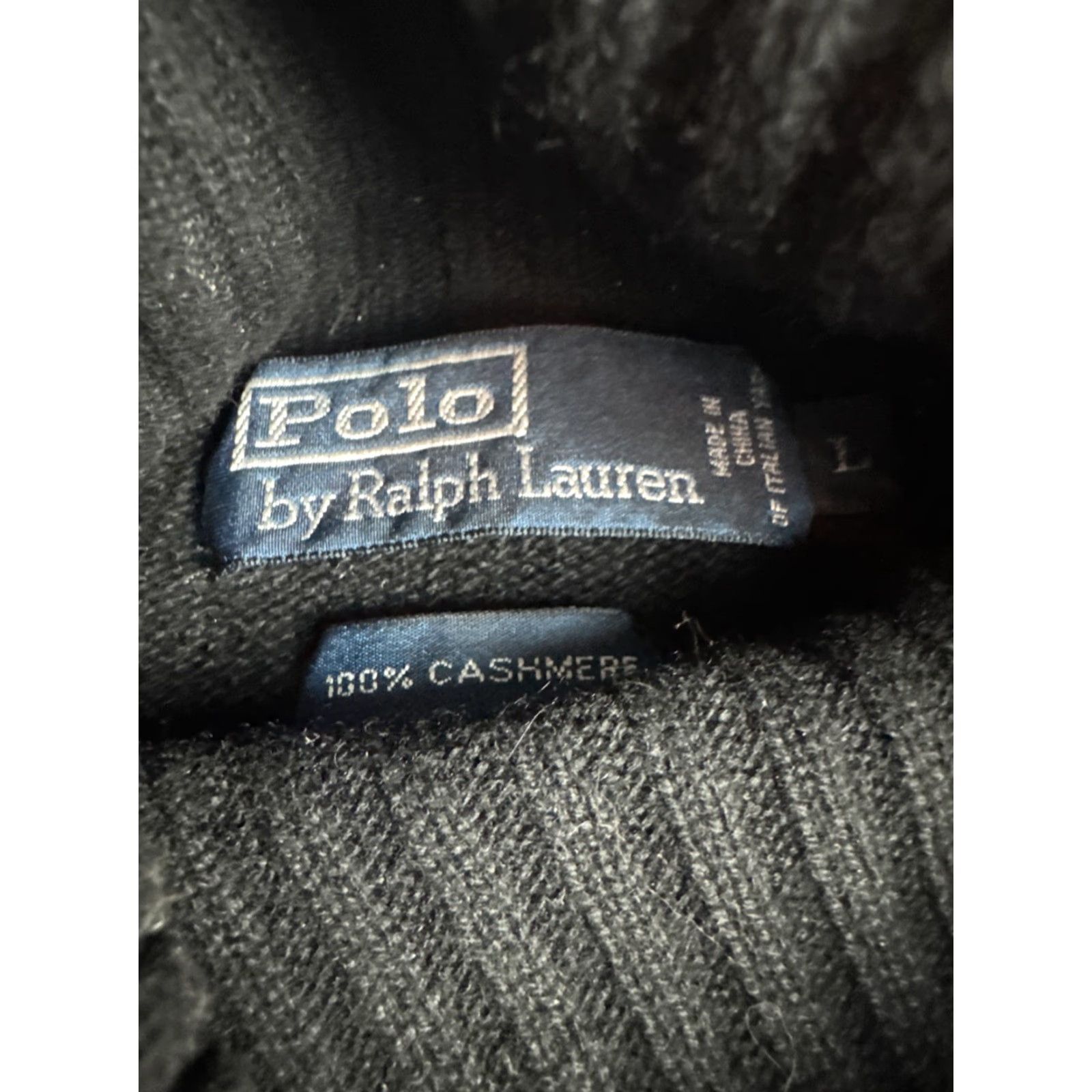 Ralph Lauren VINTAGE Polo Ralph Lauren 100% Cashmere Big Pony Turtle Neck Sweater Sz L 90s Black Mens Pullover Knits? Size US L / EU 52-54 / 3 - 3 Thumbnail