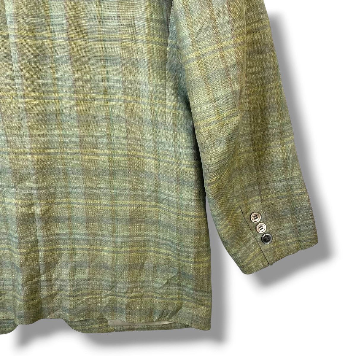 Lanvin LANVIN PARIS LINEN PLAID BLAZER MADE IN JAPAN Size US L / EU 52-54 / 3 - 7 Thumbnail