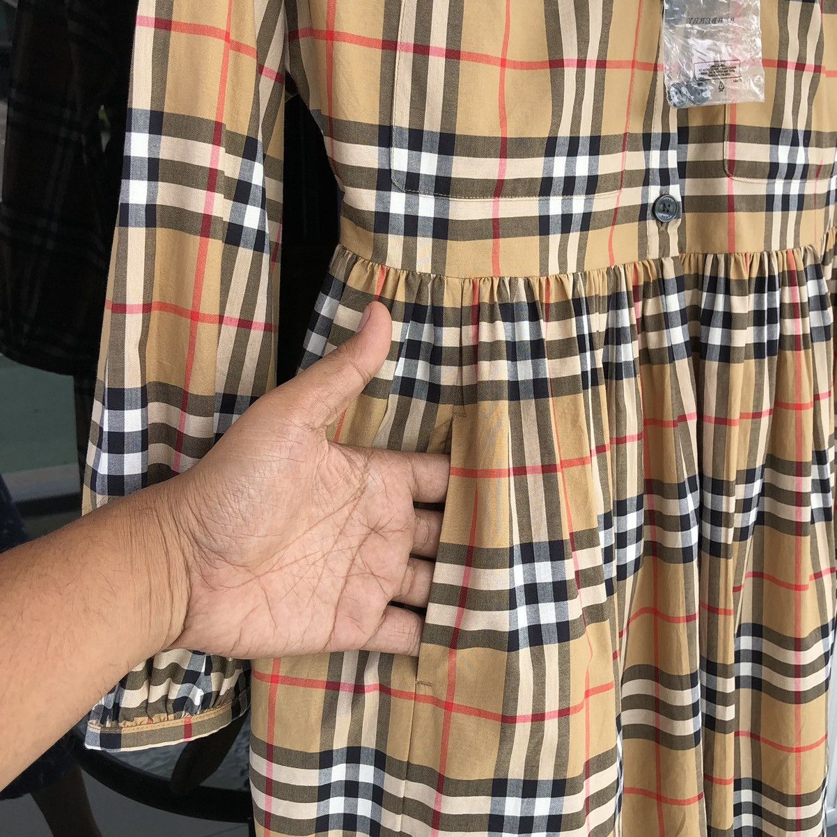 Burberry Burberry London Children Yellow Check Cotton Dress Size XXS / US 00 / IT 34 - 6 Thumbnail