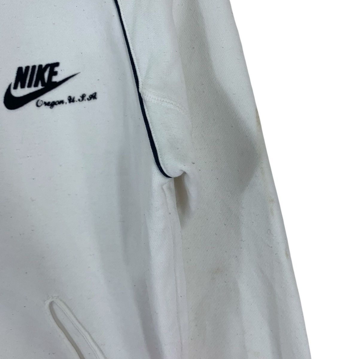 Nike × Vintage Vintage Nike Sportswear White Sweater Zipper Size US S / EU 44-46 / 1 - 5 Thumbnail