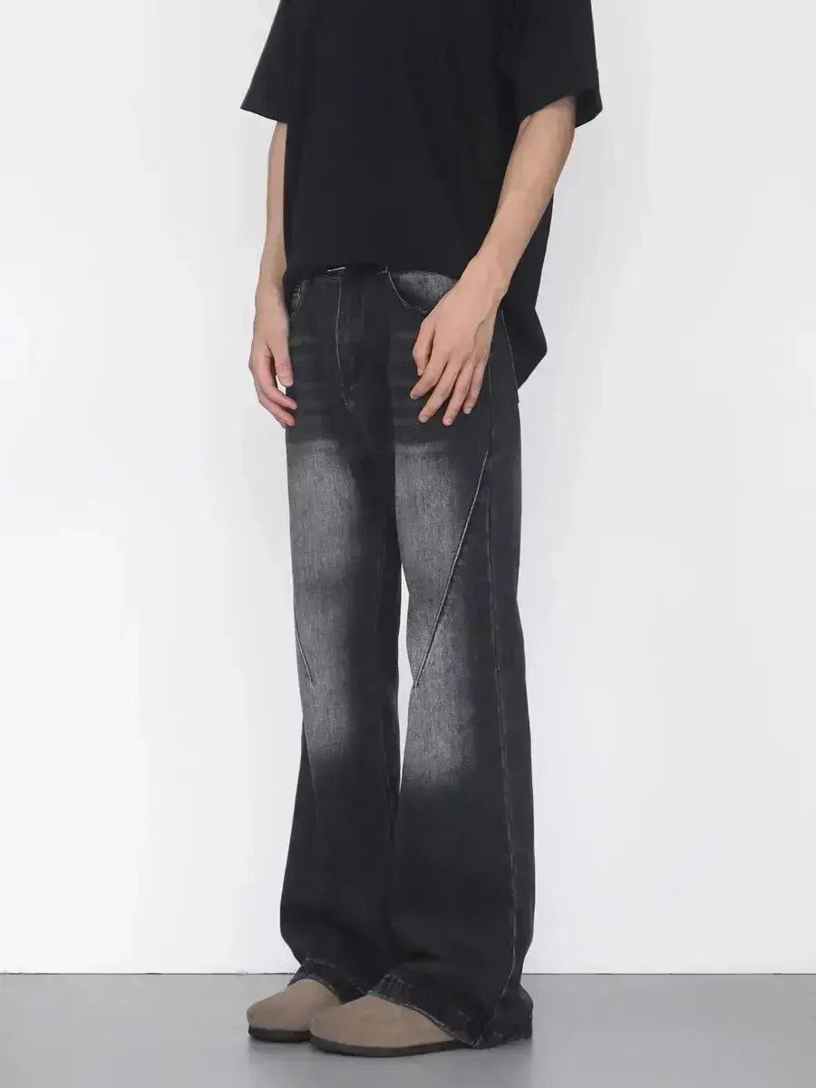 Japanese Brand Washed street Y2K baggy micro flare jeans Size US 32 / EU 48 - 3 Thumbnail