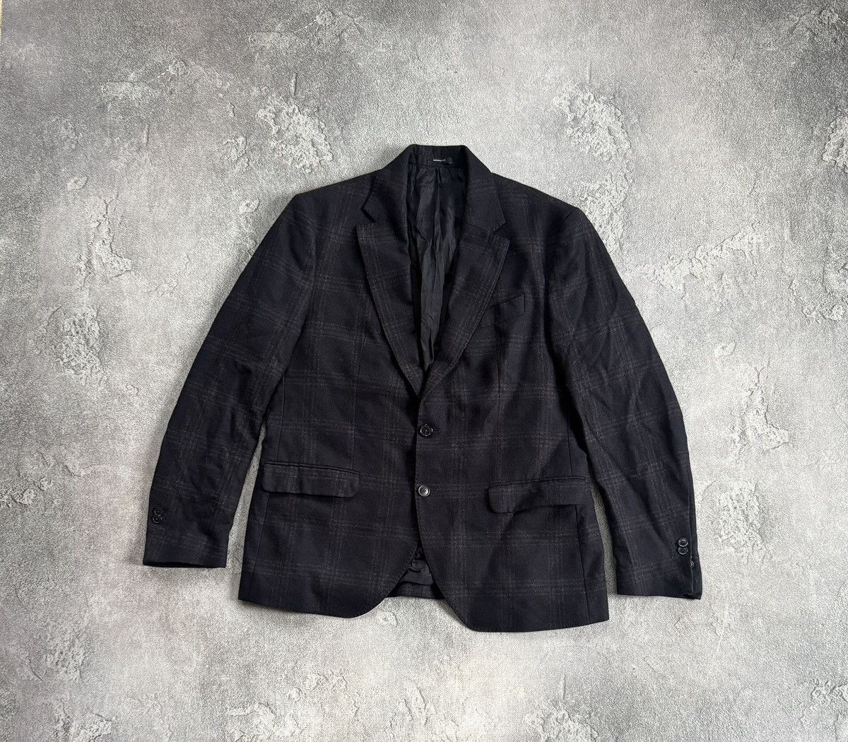 Massimo Dutti Massimo Dutti EUR54/USA44 Chekered blazer button up jacket Size 44R - 6 Thumbnail