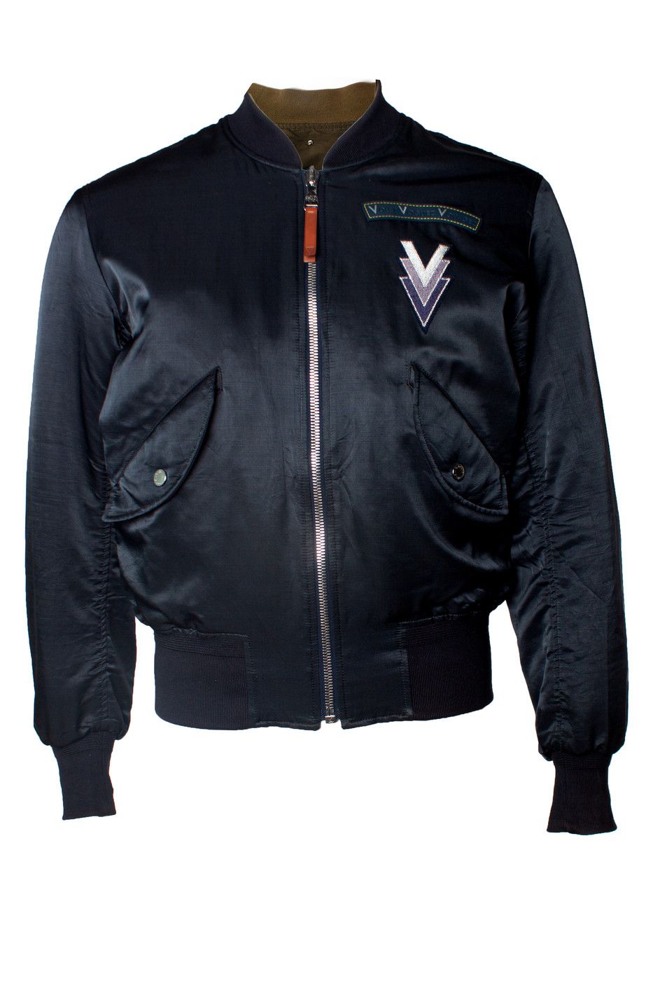 image of Louis Vuitton Limited Edition Reversible Volez Voguez Voyagez Bomber in Black, Men's (Size Medium)