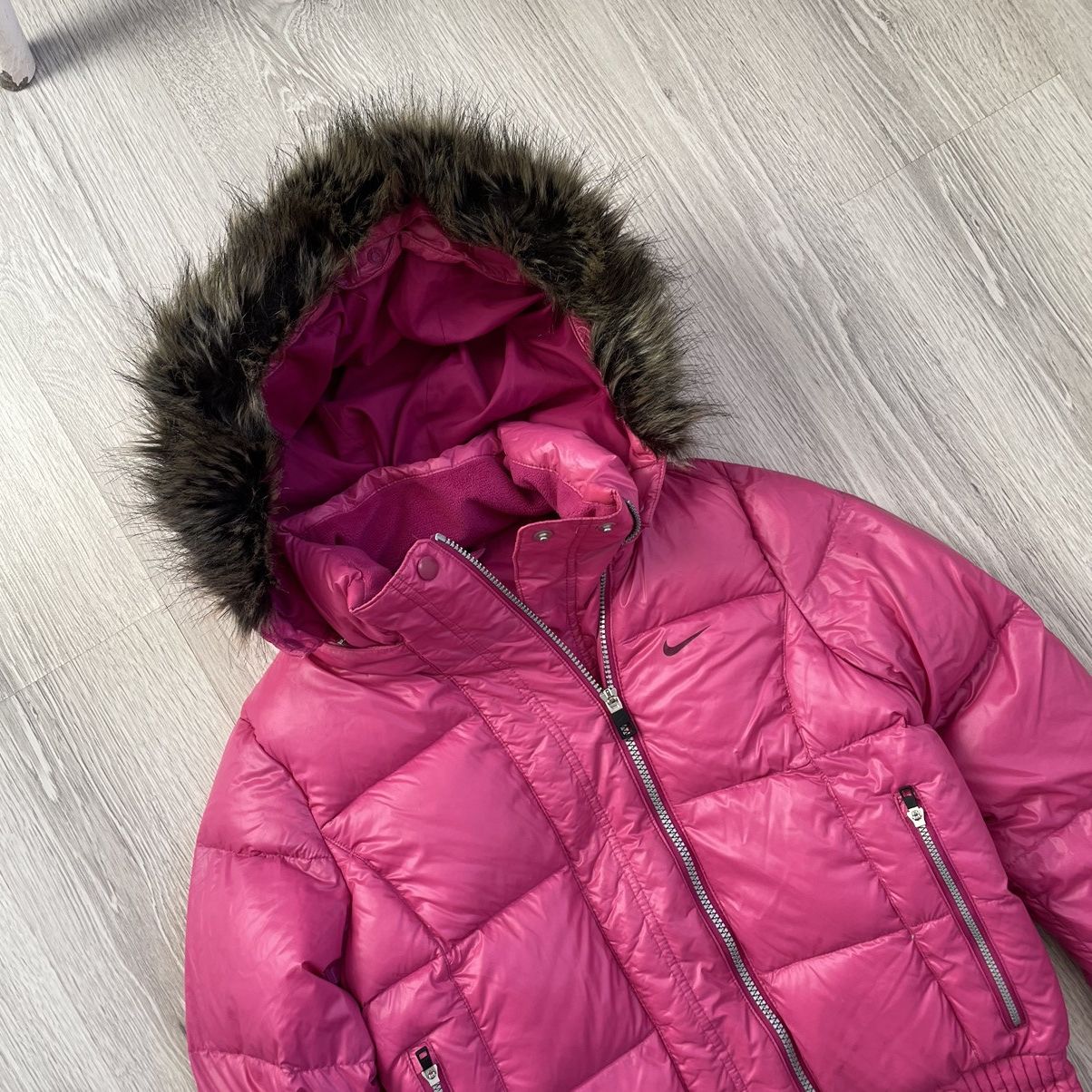 Nike Y2K Nike Fur puffer jacket bomber Y2K Size S / US 4 / IT 40 - 2 Thumbnail