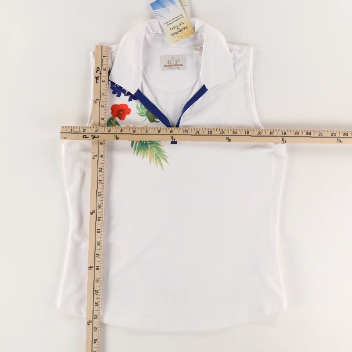 Vintage EP Pro Tour Tech Sleeveless Stretch Polo Shirt White Women's M Shirt Women M White EP Pro Tour Tech Sleeveless Polo Shirt Size M / US 6-8 / IT 42-44 - 3 Thumbnail