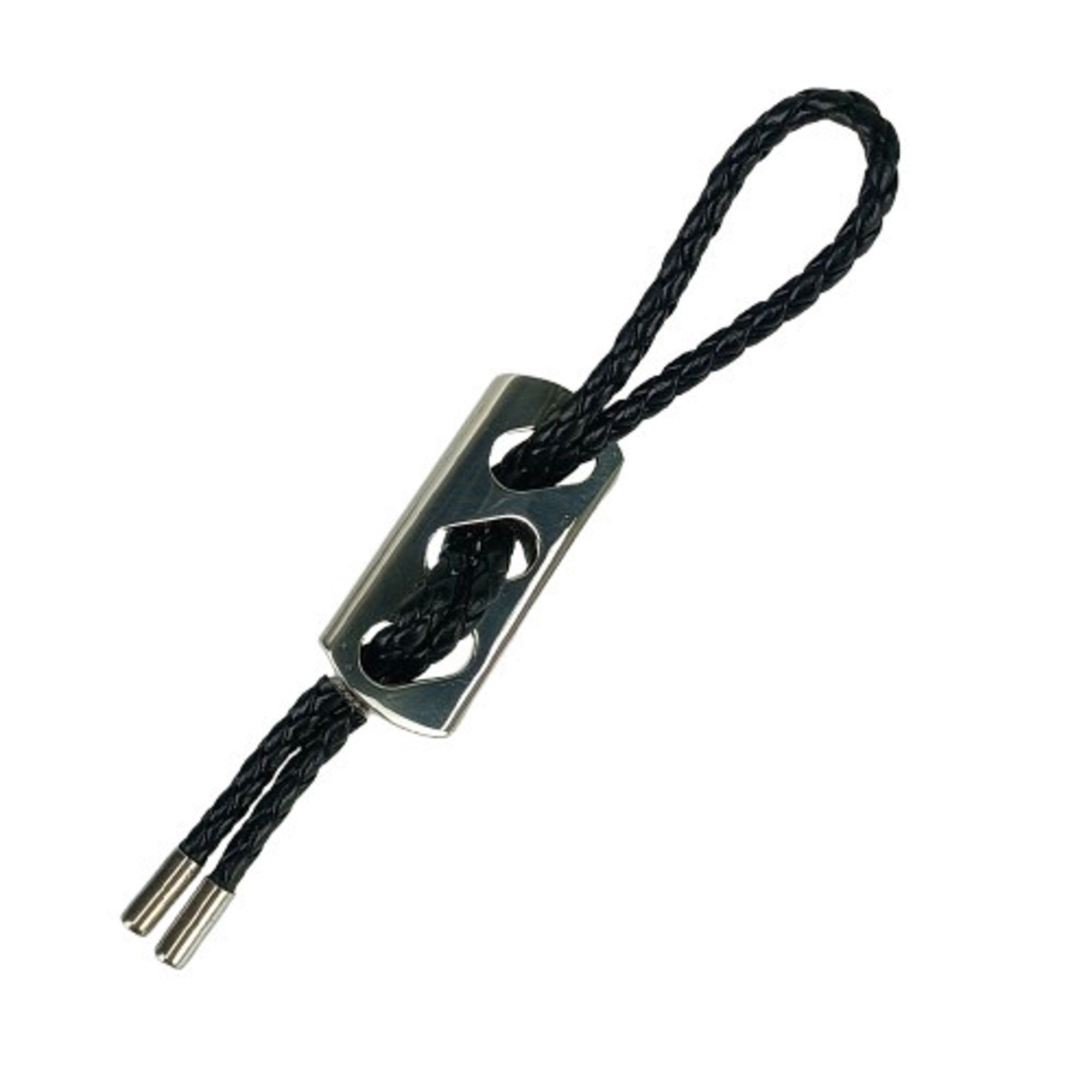 Hermes HERMES Keychain Charm - Black Silver Leather Ag925 for Men and Women Size ONE SIZE - 1 Thumbnail