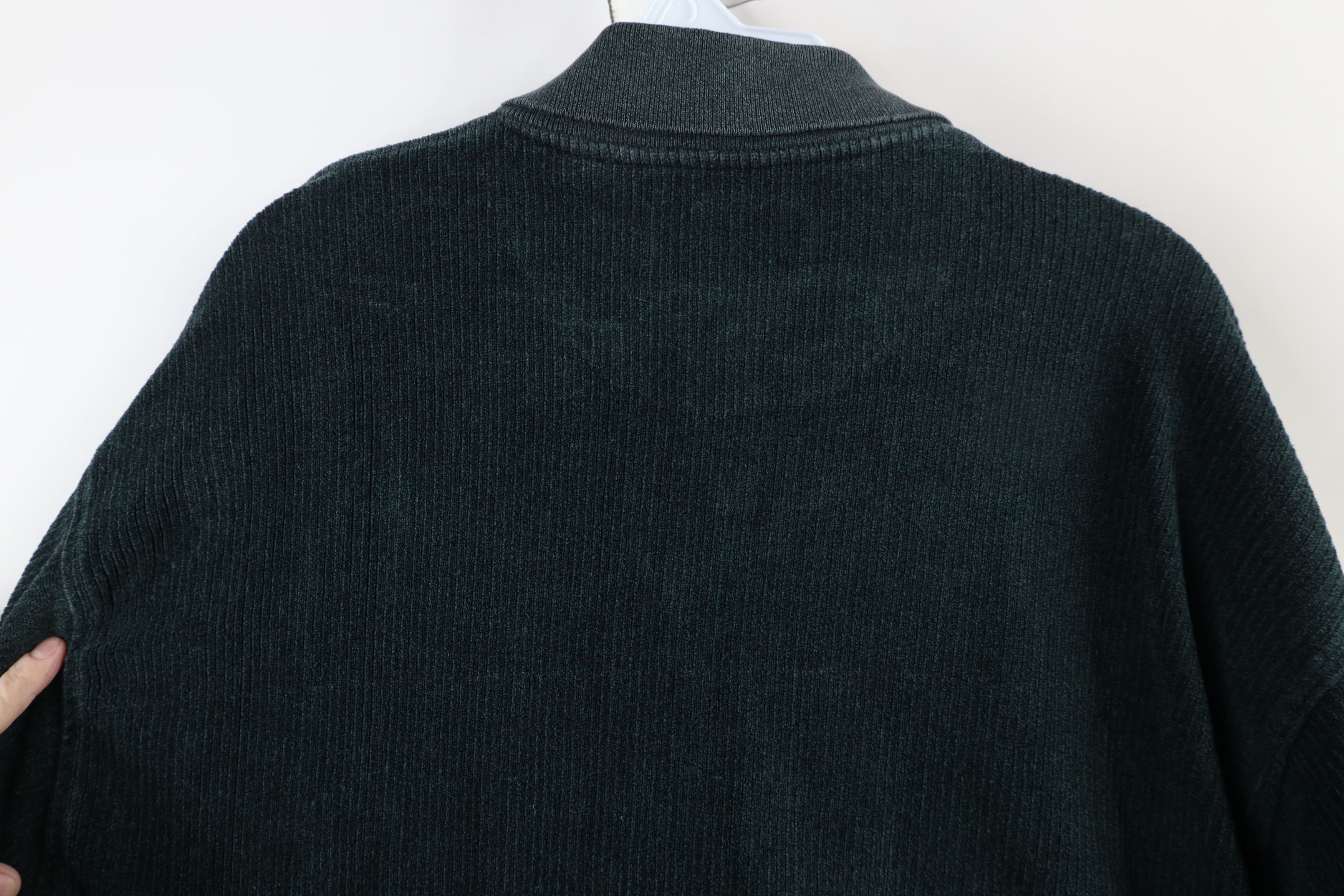 Vintage Vintage 90s Streetwear Ribbed Collared Long Sleeve Polo Size US XL / EU 56 / 4 - 9 Thumbnail