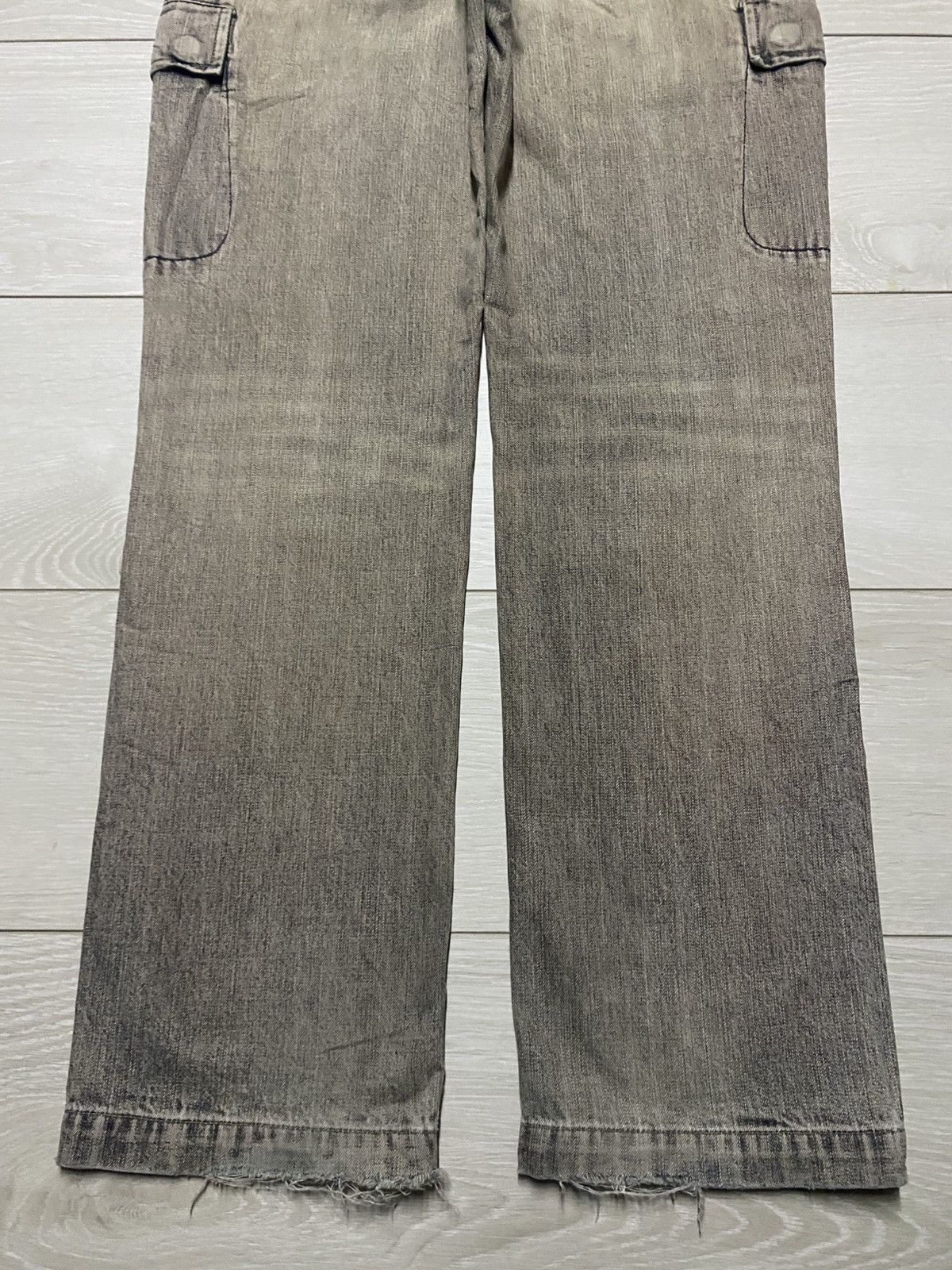 Gap × Yeezy Vintage Gap Cargo Denim Distressed Loose Jeans Size US 31 - 6 Thumbnail