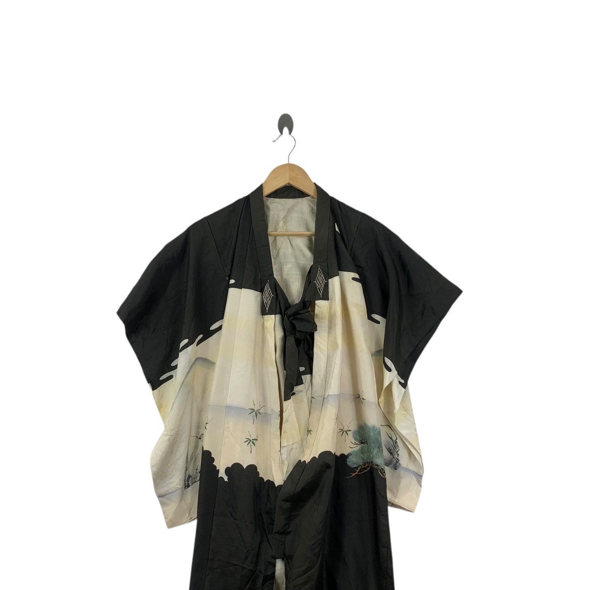 Vintage Vintage 70s KIMONO JAPAN SAMURAI EDO Traditional Geisha Robe Size XXL / US 16-18 / IT 52-54 - 2 Thumbnail