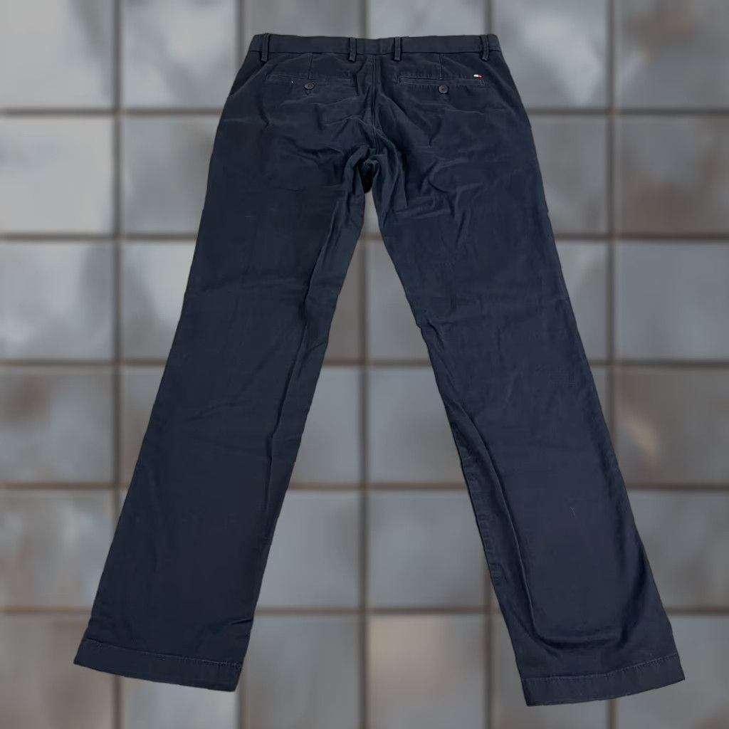 Tommy Hilfiger Tommy Hilfiger Mens Chino Trousers Pants Slim Tapered 34 Blue Cotton Elastan 5-Pocket Preppy Size US 34 / EU 50 - 1 Thumbnail