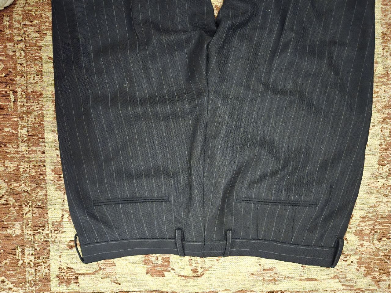 Dries Van Noten Dries Van Noten PATRINO Pinstripe Wool Trouser Size 54R - 3 Thumbnail